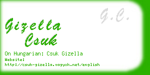 gizella csuk business card